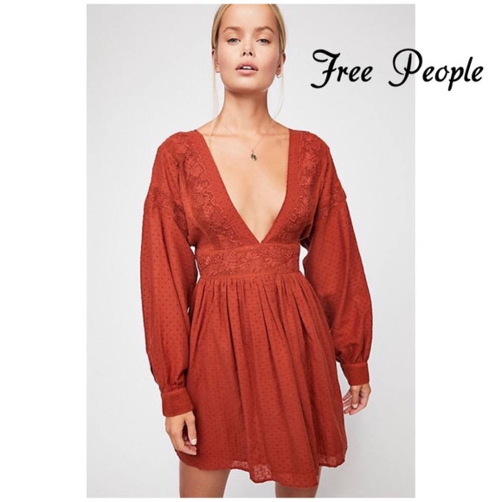 Free People sugarpie mini dress. Never worn! Sz. L